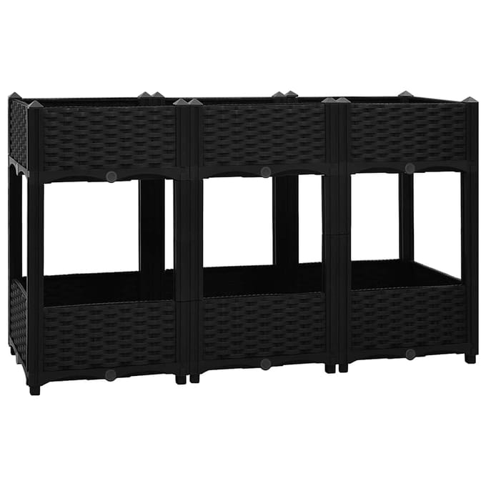 vidaXL - Plantenbak - verhoogd - 120x40x71 - cm - polypropyleen