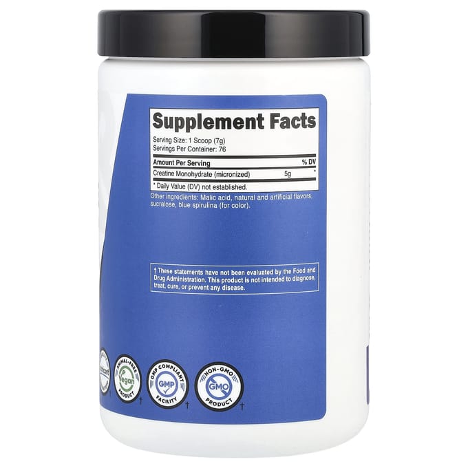 Nutricost, Monohydrate de créatine, Framboise bleue, 17,9 oz (500 g)