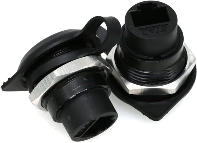 RJ45 CAT6 adapter - Netwerk module - Stabiele dataoverdracht - Vergulde contacten - 2 stuks - Zwart