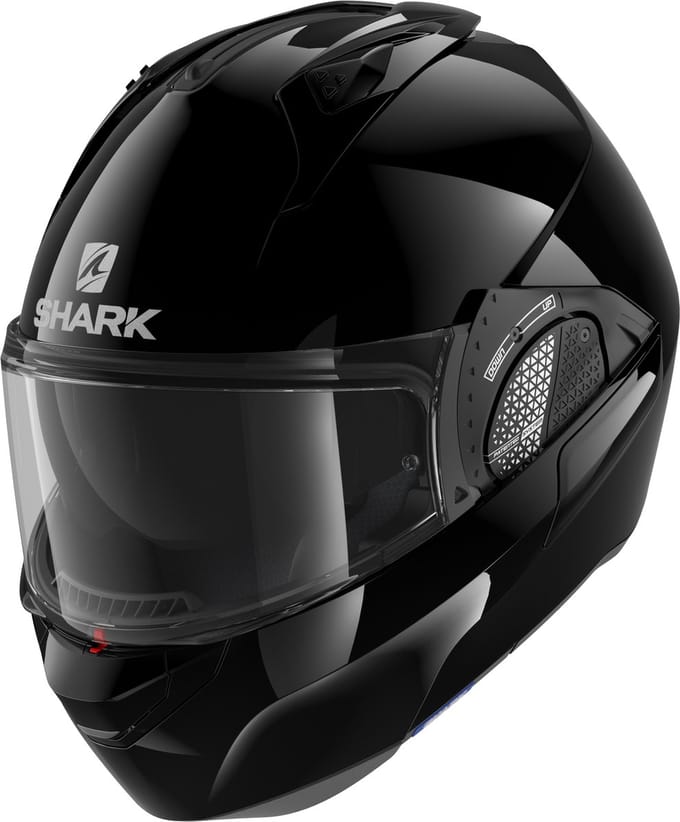 SHARK EVO GT BLANK Motorhelm Systeemhelm Zwart - Maat XS