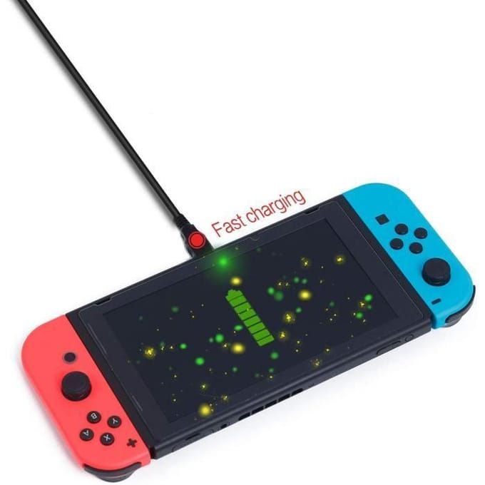 Câble Chargeur USB1 Mètres pour Nintendo Switch Lite, Nintendo Switch Câble Chargeur [Noir]