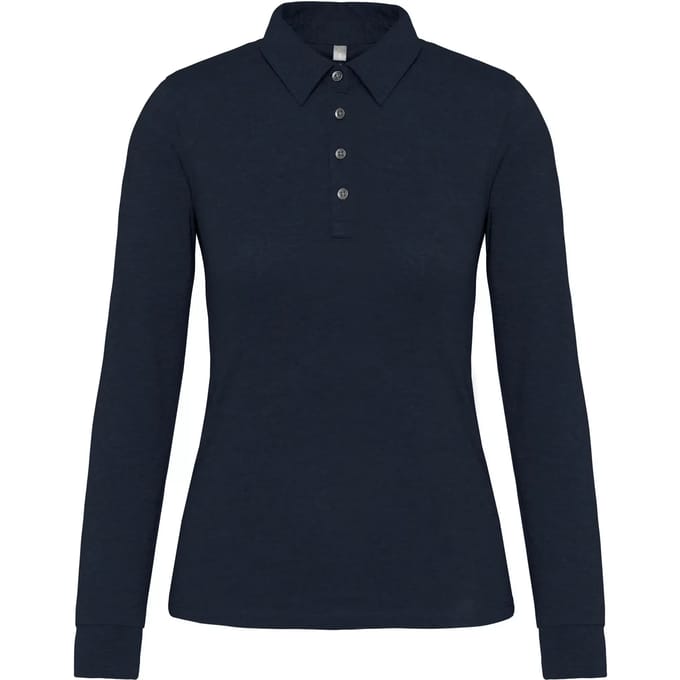 Kariban Damespolo lange mouwen van jersey K265 - Navy - S