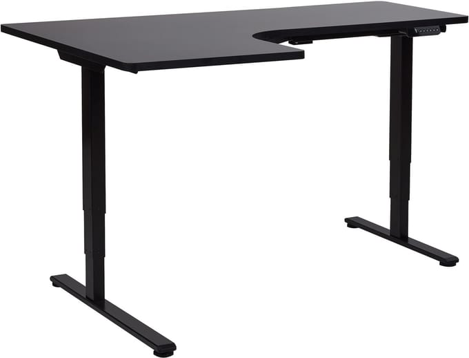DESTINES - Elektrisch bureau - Zwart - Linkszijdig - Vezelplaat