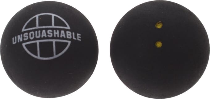 Unsquashable Squashballen Dubbel Gele Stip Zwart 2 Stuks