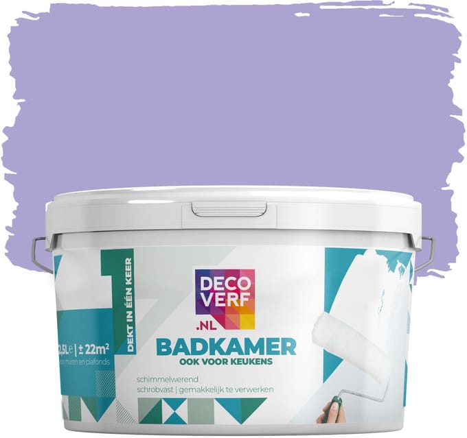 Decoverf badkamer verf lila, 2.5L