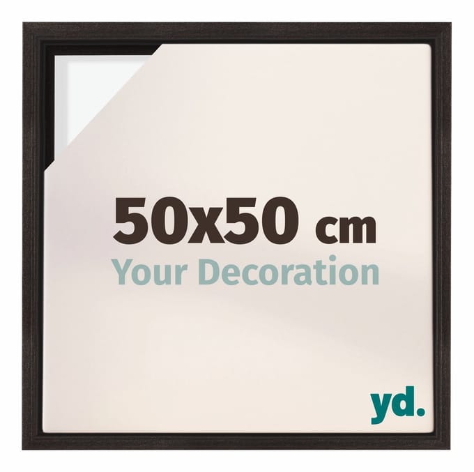 yd, Baklijst 50x50 cm Eiken Donker - Lijst voor Canvasdoek - MDF Lyon