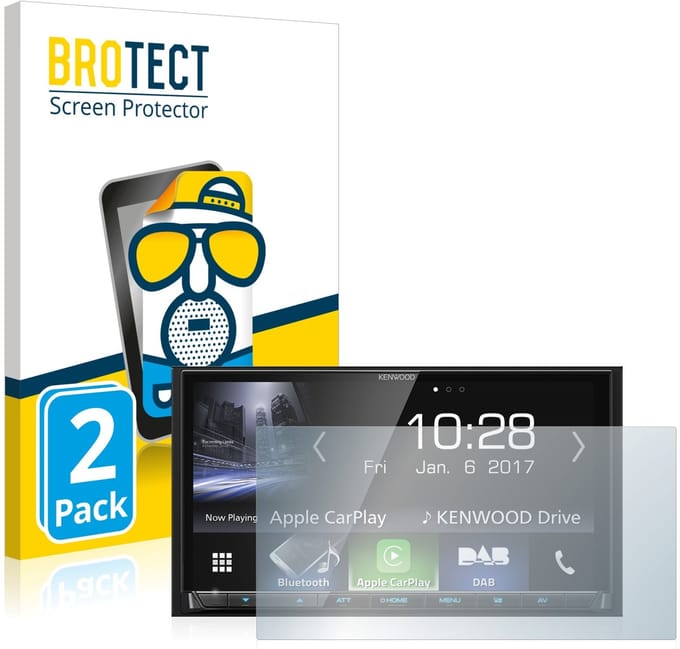 BROTECT - Screenprotector voor Kenwood DMX7017DABS - Folie Beschermfolie matte 2 Stuks