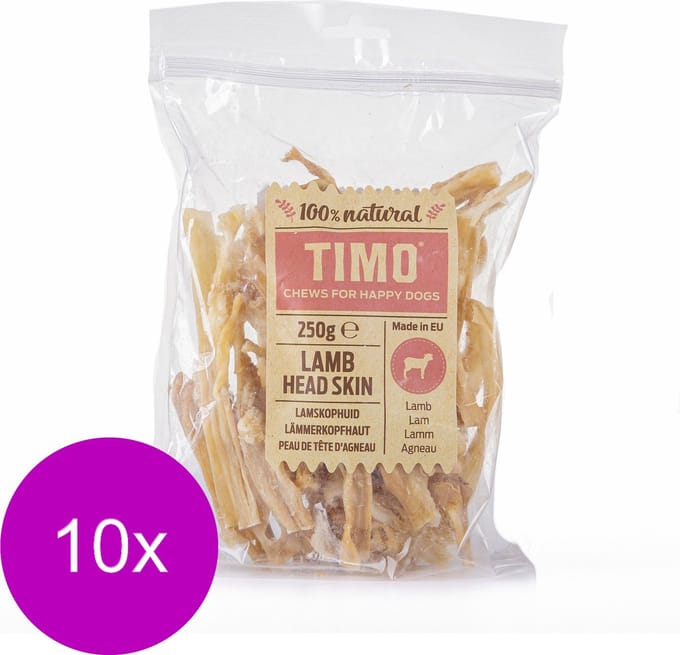 Timo Lamskophuid - Hondensnacks - 10 x Lam 250 g