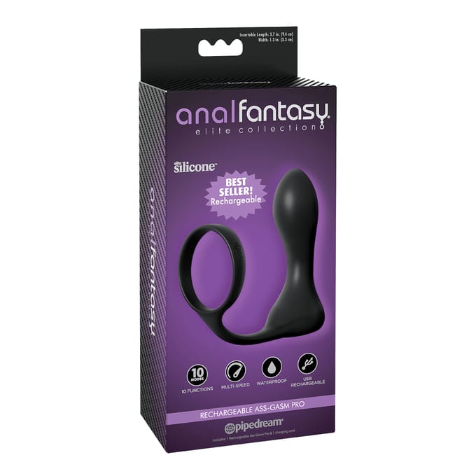 Anal Fantasy Ass-Gasm Pro - Vibrerende Cockring Met Plug