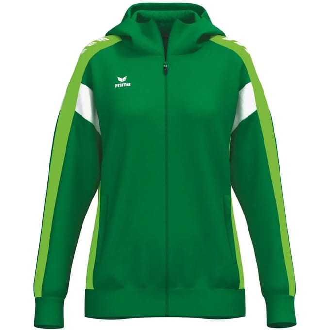 Erima Celebrate 125 Trainingsjack Met Capuchon Dames - Smaragd / Green Gecko | Maat: 42