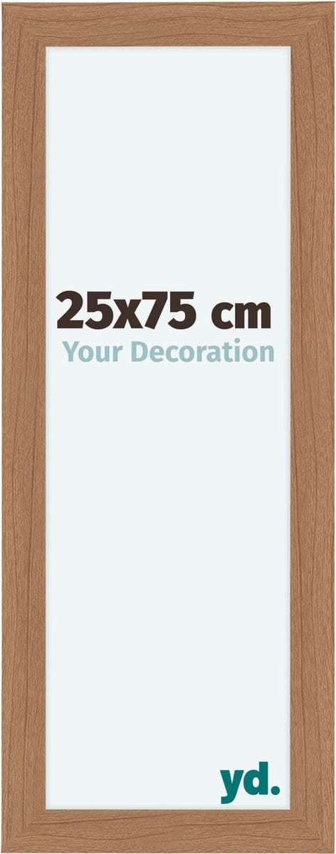 Your Decoration - Fotolijst 25x75 cm - MDF - Notenhout Licht - Como