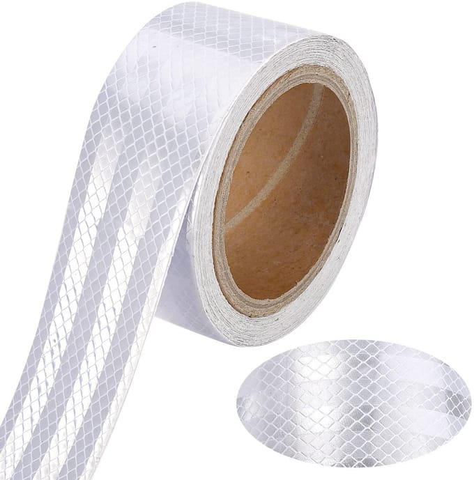 Famanu – Reflecterende tape wit 10 m x 5 cm – zelfklevend – waterdicht reflectorplakband