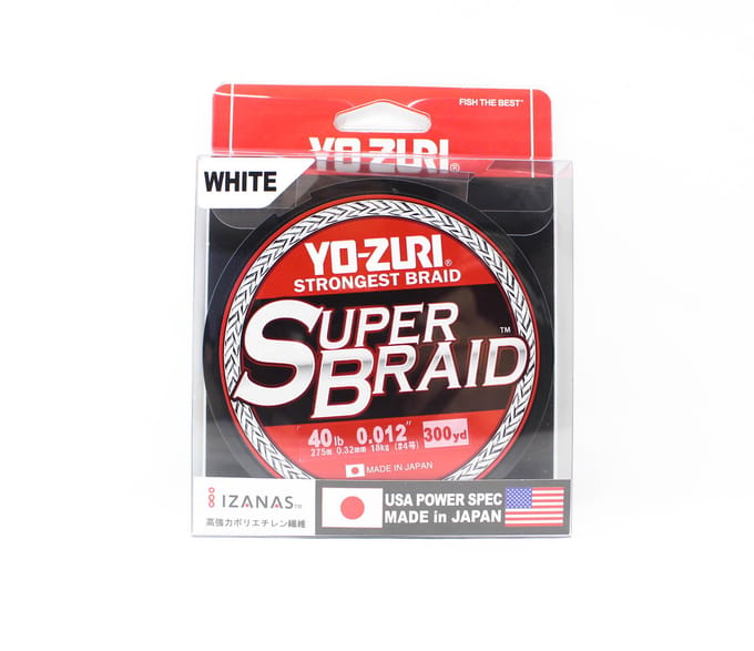 Yo Zuri Duel Ligne P.E Super Braid 300YDS 40Lbs 0.32mm Blanc R1268-W 1923 blanc