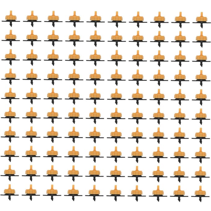 100 Stuks 2L Compenserende Druppelaar Afneembare Tuinirrigatie Druppelaar voor 4/7 Slang orange