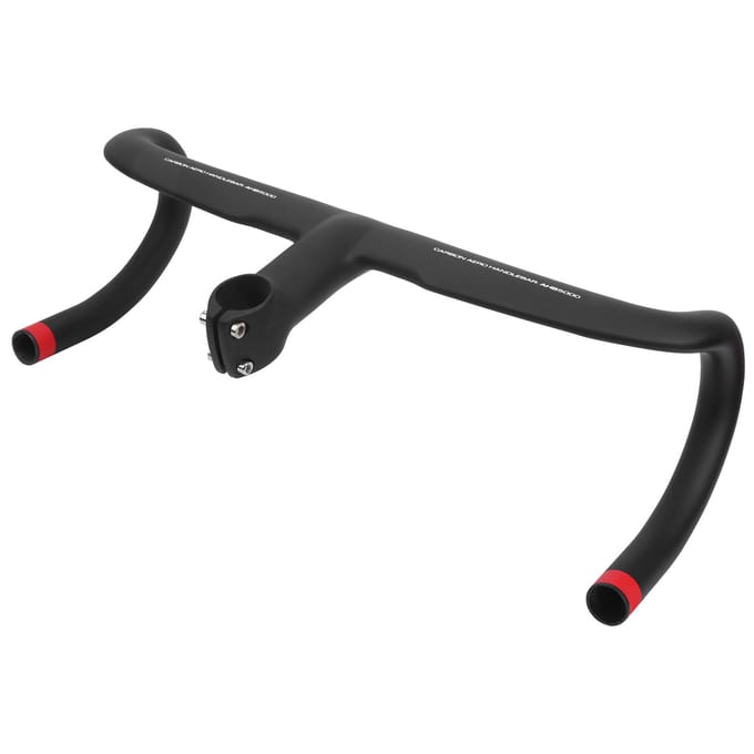 400x90mm Fietsstuur Waterdicht Koolstofvezel Geïntegreerd Stuur Fietsaccessoire black