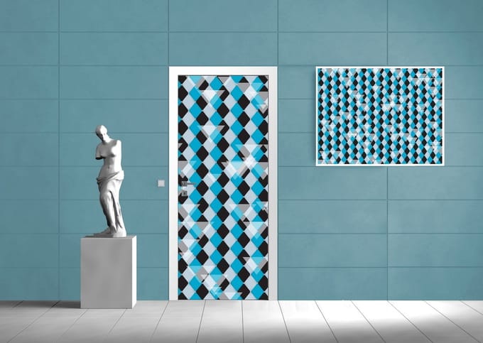 Modern Abstract Diamond Photo Wallcovering