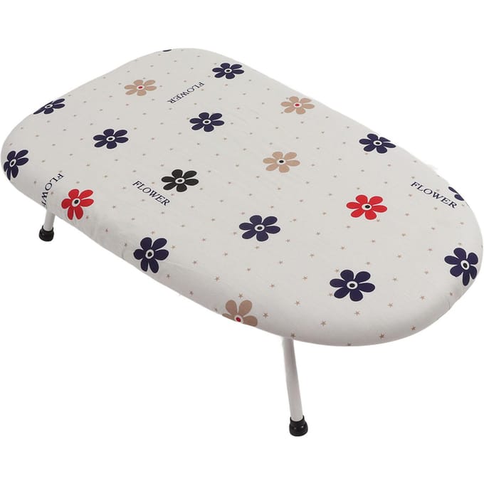 Mini Strijkplank Opvouwbaar Ruimtebesparend Gemakkelijk Verplaatsbaar Draagbaar Kleine Tafelmodel Strijkplank Flower Pattern 2
