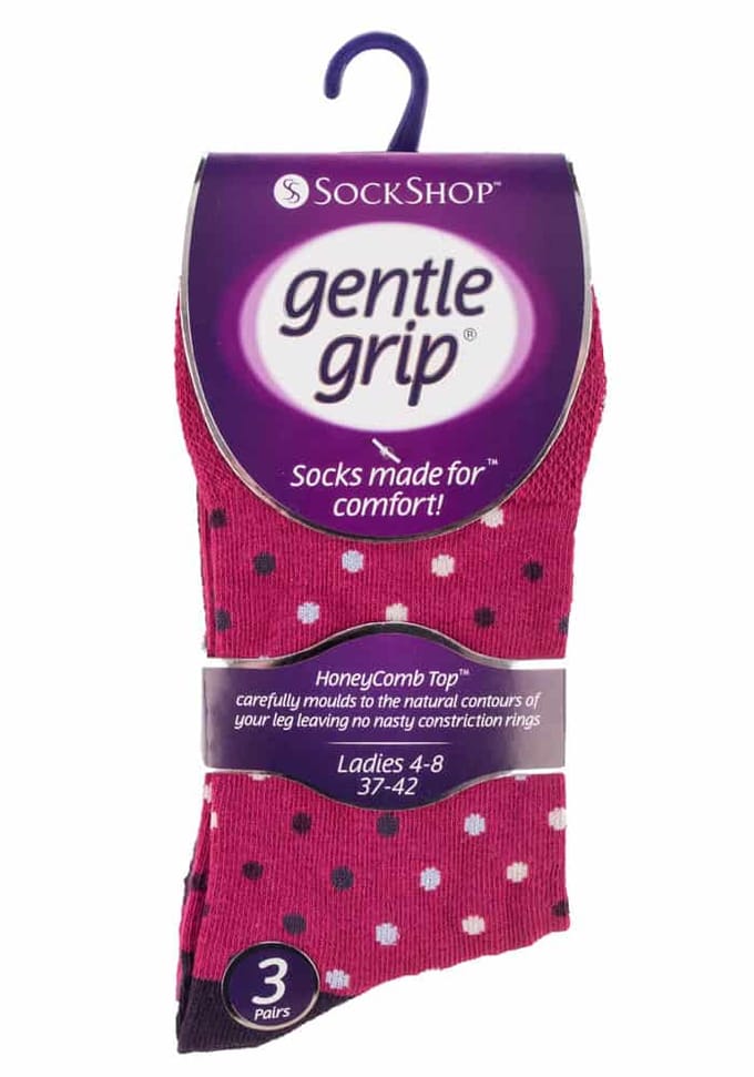 6 paar sokken zonder elastiek damessokken met zachte grip - GG55