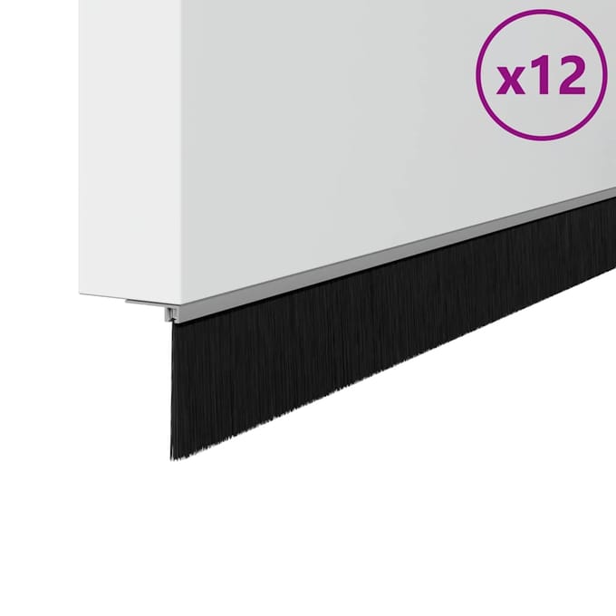 vidaXL - Schroefbare - Deurborstelafdichtingen - 12 - st - Zilver - 100 - cm
