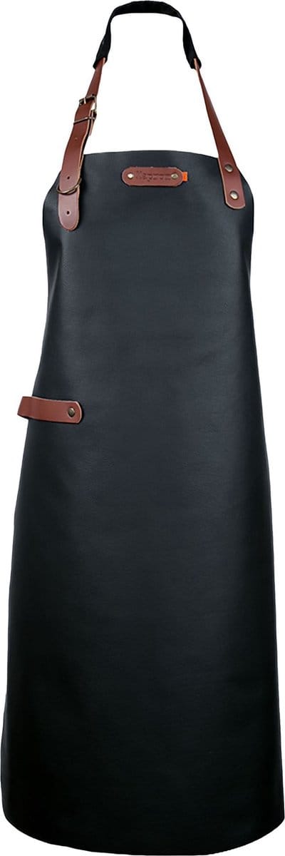 Xapron Luxe leren Schort Bovine - Zwart - Large