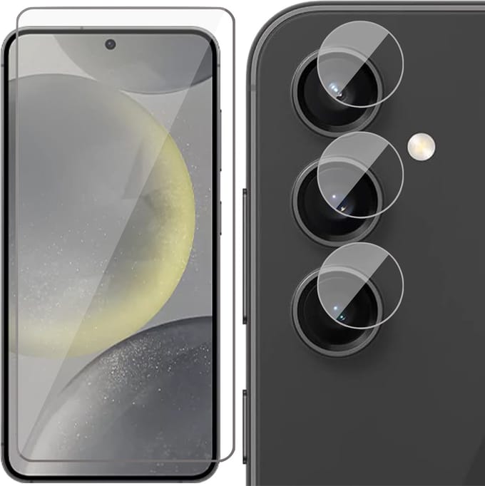 Screenprotector & Camera geschikt voor Samsung Galaxy S24 - Glas