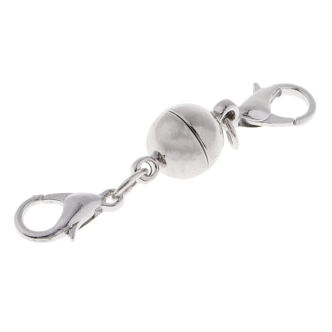 5 sets DIY sieraden maken bal magnetische sluitingen connector met karabijnsluiting 97x5mm veelkleurig