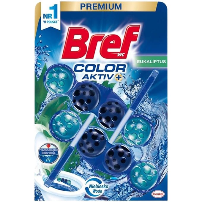 Bref color aktiv+ wc-hanger die het water kleurt eucalyptus 2 stuks