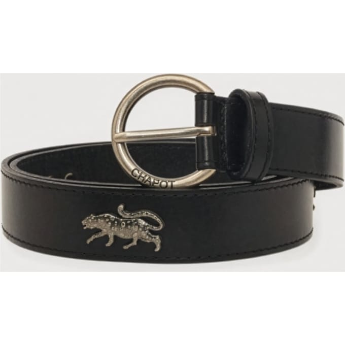 Fabienne Chapot Studded Leopard Belt Black Maat: 85 | Riemen Outlet | Dames | Zwart
