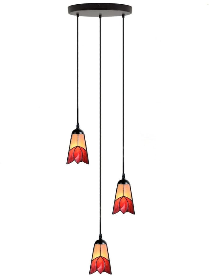 Tiffany Kroonluchter Fleur de Vanneau Kievitsbloem 3 - Art Deco Trade