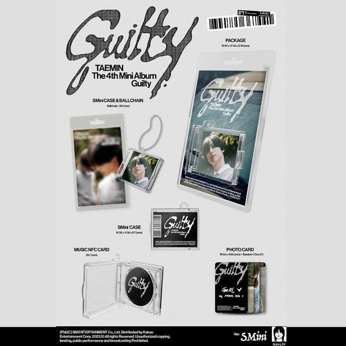 TAEMIN (SHINee) : Het 4e mini-album [Schuldig] (SMini-versie.) SMINI VER. black