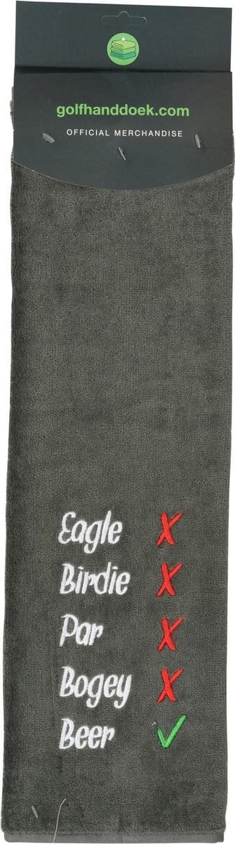 Nova Golf 'IJzer Wijzer' Golfhanddoek - Grijs