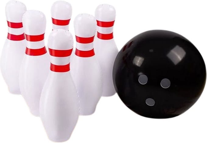 Mega groot bowling spel - Opblaasbaar - Kegels - Bowlingbal - Cadeau - XXL