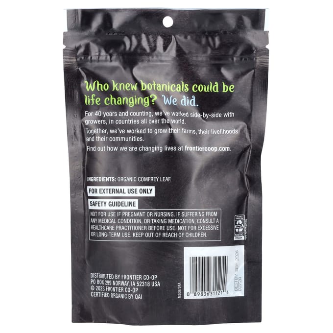 Frontier Co-Op, Organic Comfrey Leaf, 36G(1.27Oz) gray
