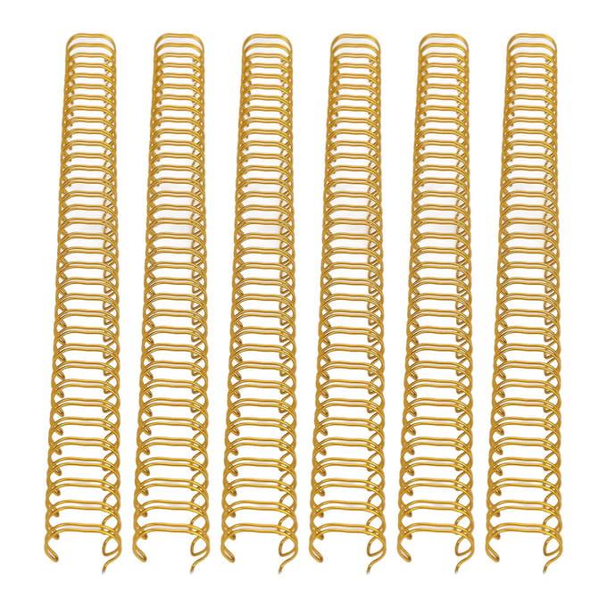 100 STUKS Spiraalbindringen 34 Lussen 3:1 Steek A4 Papier Dubbele Draad Bindruggen 120 Vel beige