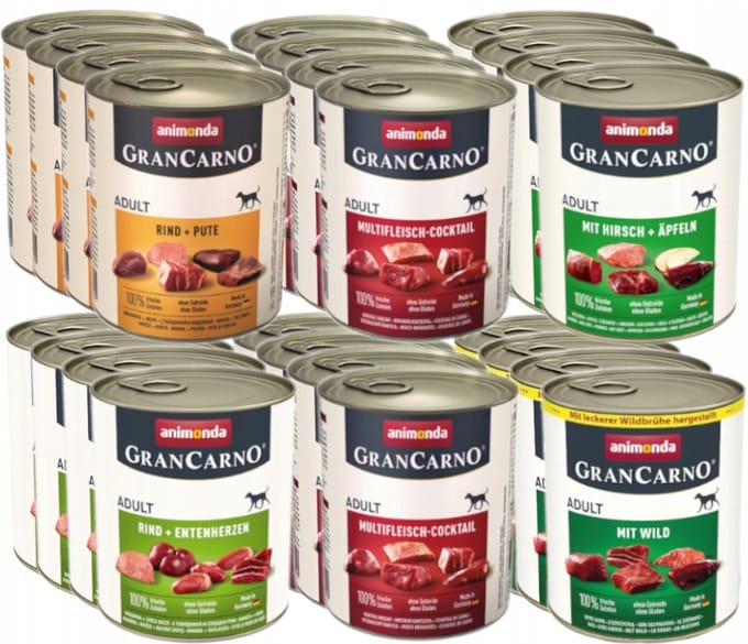 Animonda GranCarno - Hondenvoer - MIX Smaken - 24x800g - Graanvrij