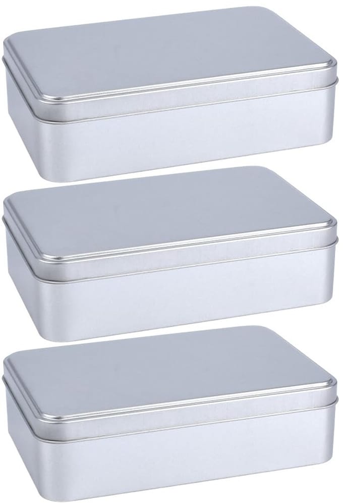 Dailygoods- Tin Box - 3 Stuks - Metalen Containers met Deksels