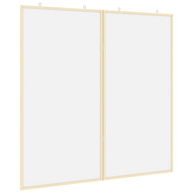 vidaXL - Mededelingenbord - 100 - x - 100 - x - 1,4 - cm - Massief - grenenhout - Wit