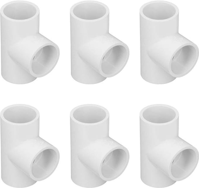 Onf3 - 12 stuks T-connectoren - PVC-slangaansluiting - Verbinding en vertakking