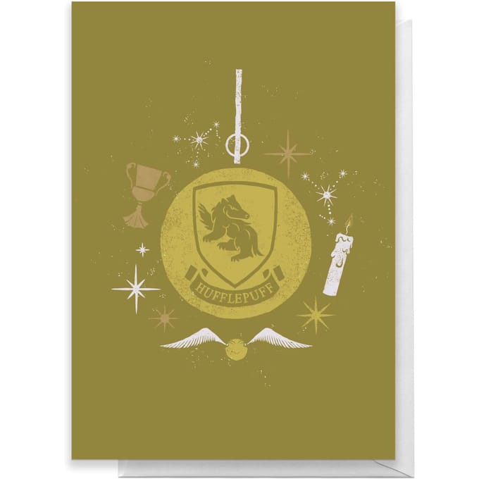 Harry Potter Hufflepuff Christmas Greetings Card - Standard Card