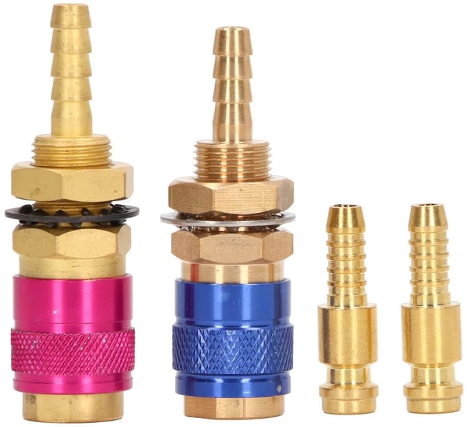 Dailygoods - Watergekoelde Messing Gasadapter Snelkoppeling 6mm