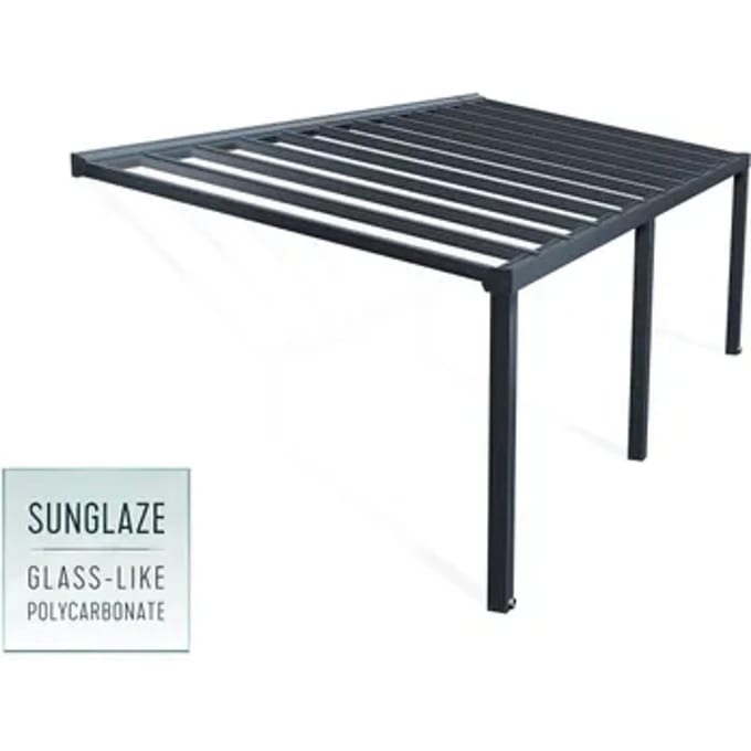 Palram | Canopia - Aanleunende Pergola Stockholm - Grijs - 340x805cm