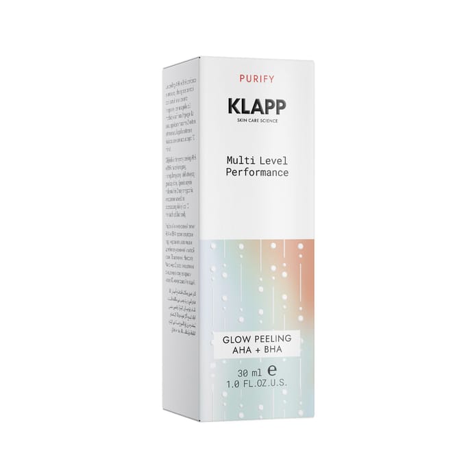 KLAPP Prestaties op meerdere niveaus Glow Peeling AHA + BHA Gezichtspeeling Unisex 30 ml