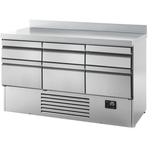 GGM Gastro Kühltisch Premium PLUS - 1460x700mm - 6 Schubladen - Aufkantung