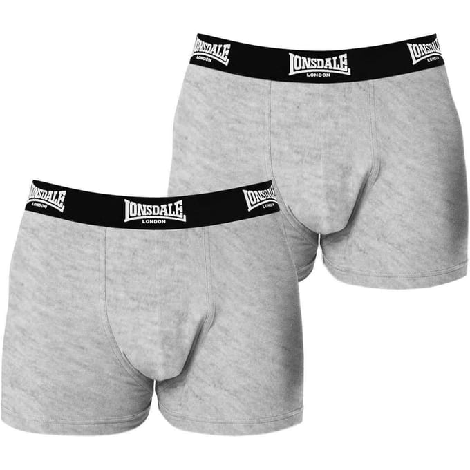 Lonsdale Boxershorts voor heren (Set van 2) (Grijs)