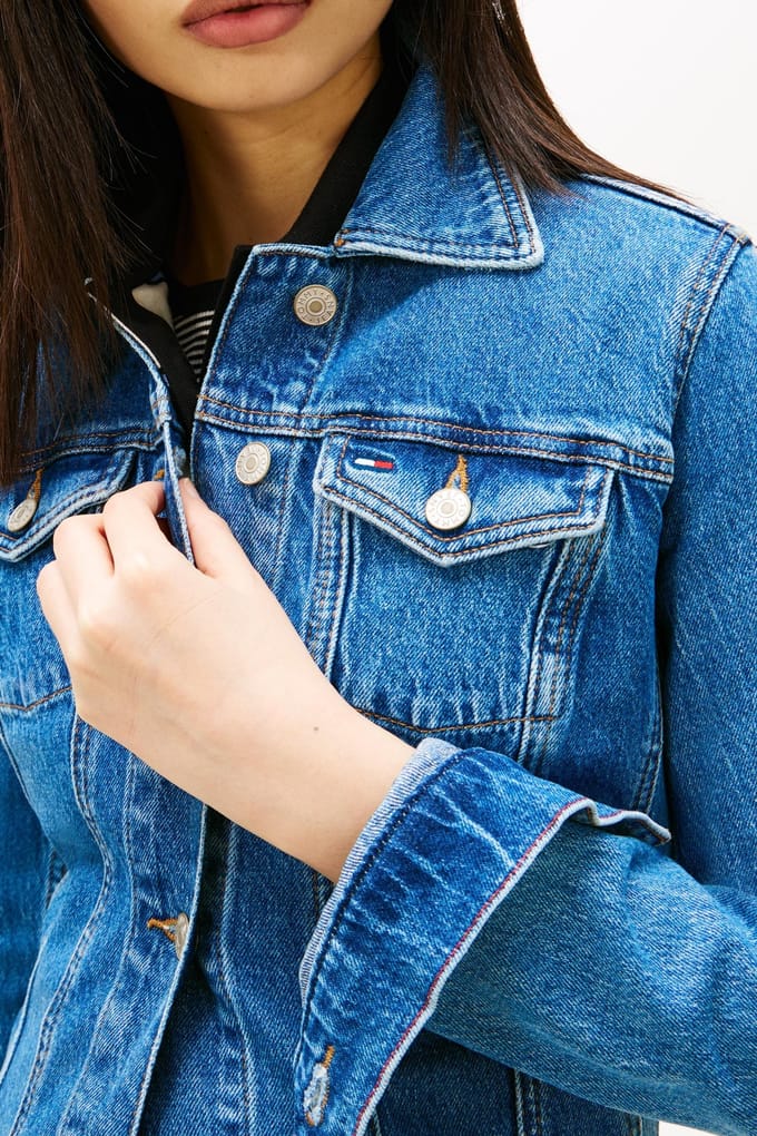 Tommy Hilfiger Vivianne Skin Jacket Denim Medium Taglia: M | Giacche di jeans Outlet | Donna | Blu