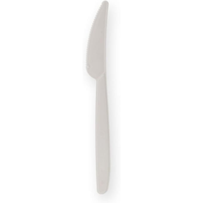 Mes IEZZY herbruikbaar PP 185mm 50 stuks wit