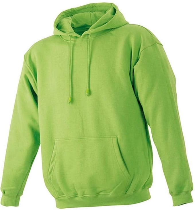 James and Nicholson Unisex Hooded Sweatshirt (Kalk groen)