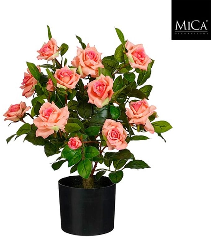 Mica Decorations Rozen in een pot - 60 x 40 cm - Zalm
