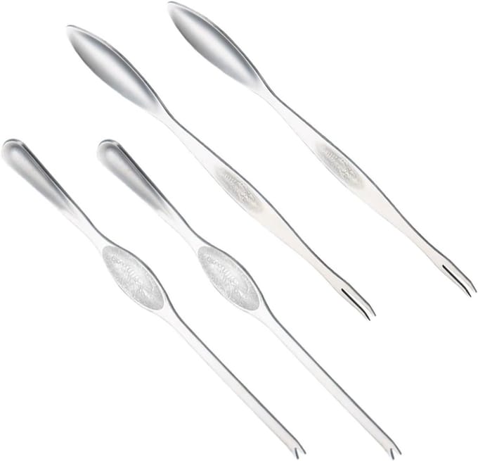 Lobster Fork Set - Luxe Zeevruchten Bestekset met 4 Stalen Vorken voor Krab en Kreeft Plukken