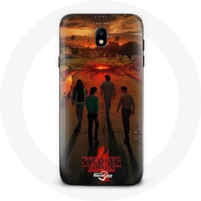 Coque pour Samsung Galaxy S4 Stranger Things Saison 4 Affiche Art Equipages de la Nouvelle Théorie